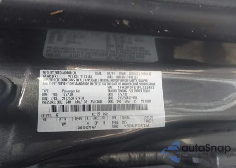 2015 Ford Focus Se z USA, uszkodzony, nr VIN 1FADP3FE1FL322452